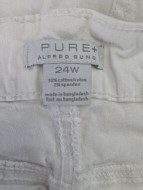 ALFRED SUNG White PURE+ Ankle & Cropped Jeans